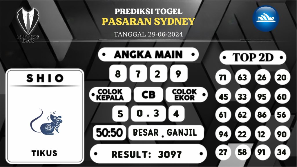 https://prediksibosstwo.com/prediksi-boss-togel-sidney-sabtu-29-juni-2024/