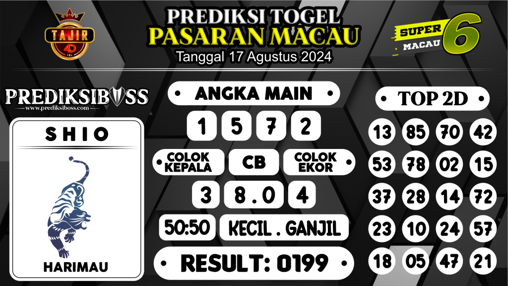 https://prediksibosstwo.com/prediksi-boss-togel-macau-sabtu-17-agustus-2024/