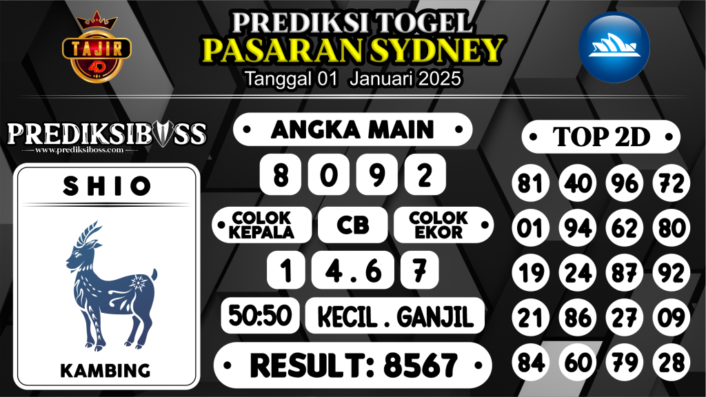 https://prediksibosstwo.com/prediksi-boss-togel-sidney-rabu-01-januari-2025/