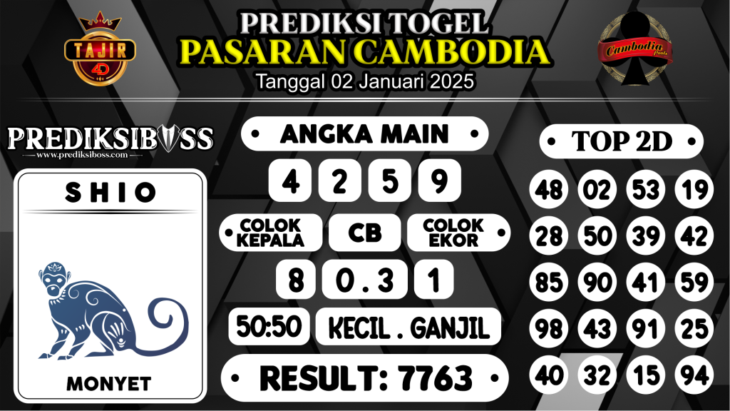 https://prediksibosstwo.com/prediksi-boss-togel-cambodia-kamis-02-januari-2025/