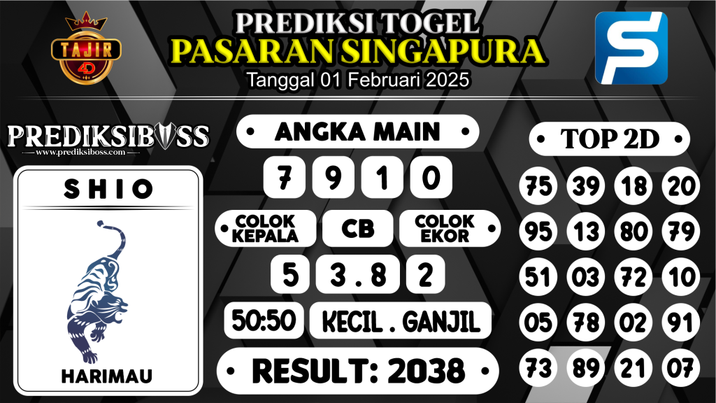 https://prediksibosstwo.com/prediksi-boss-togel-sgp-sabtu-01-februari-2025/
