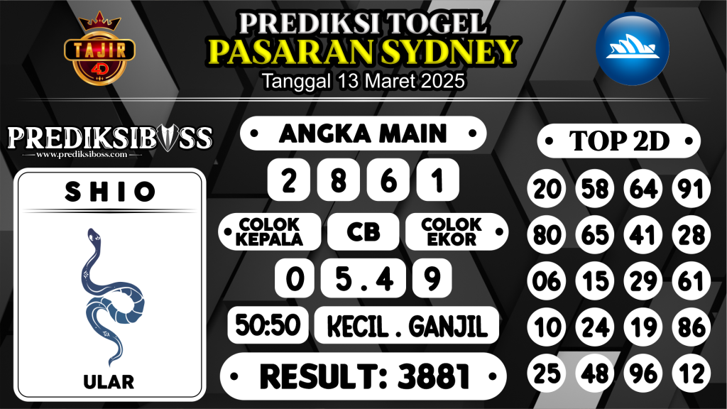 https://prediksibosstwo.com/prediksi-boss-togel-sidney-kamis-13-maret-2025/