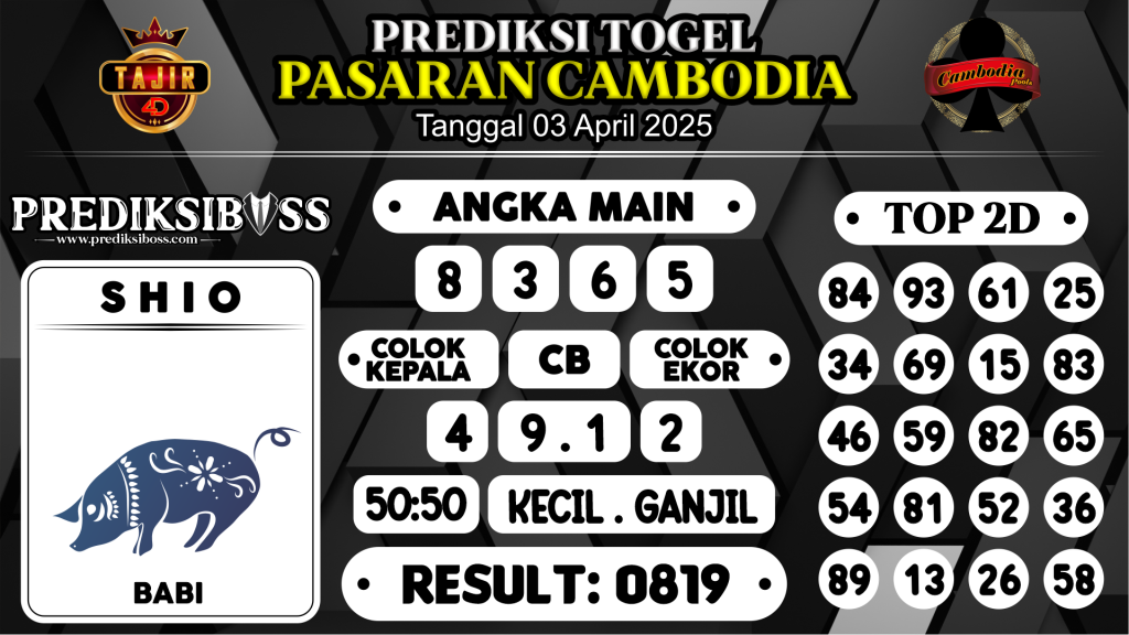https://prediksibosstwo.com/prediksi-boss-togel-cambodia-kamis-03-april-2025/