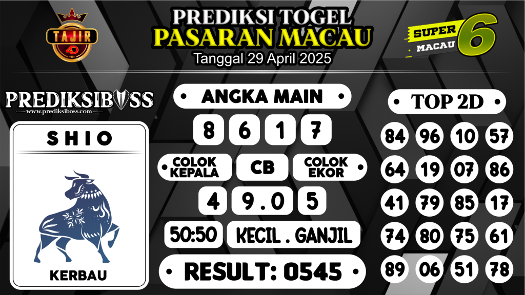 https://prediksibosstwo.com/prediksi-boss-togel-macau-selasa-29-april-2025/