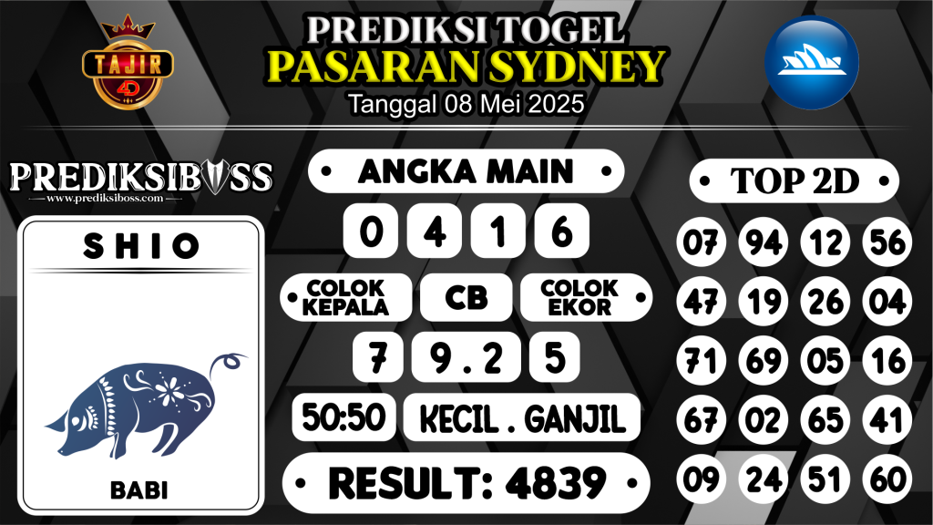 https://prediksibosstwo.com/prediksi-boss-togel-sidney-kamis-08-mei-2025/
